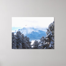Pikes Peak e uma Águia Americana em Voo após uma N