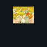 Impressão Em Tela Pilares dos romances franceses | Vincent van Gogh<br><div class="desc">Piles of French Novels (1887),  do artista poste-impressionista holandês Vincent Van Gogh. Arte original é um óleo na canvas que representa pilhas de livros em tons amarelos vibrantes. Use as ferramentas de design para adicionar texto personalizado ou personalizar a imagem.</div>