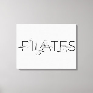Impressão Em Tela Pilates Instrutor Pilates Letters