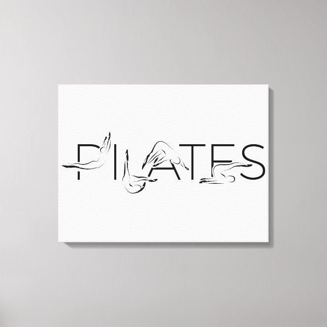 Impressão Em Tela Pilates Instrutor Pilates Letters (Frente)