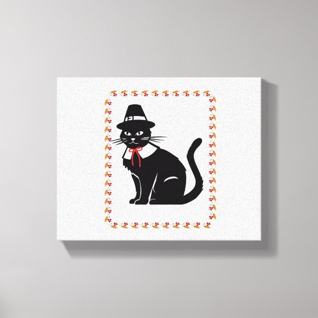 Impressão Em Tela Pilgrim Cat Oversize T Shirt (Frente)