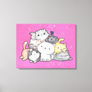 Impressão Em Tela Pilha de Kittens