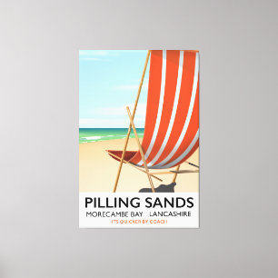 Impressão Em Tela Pilling Sands Morecambe Bay, Lancashire