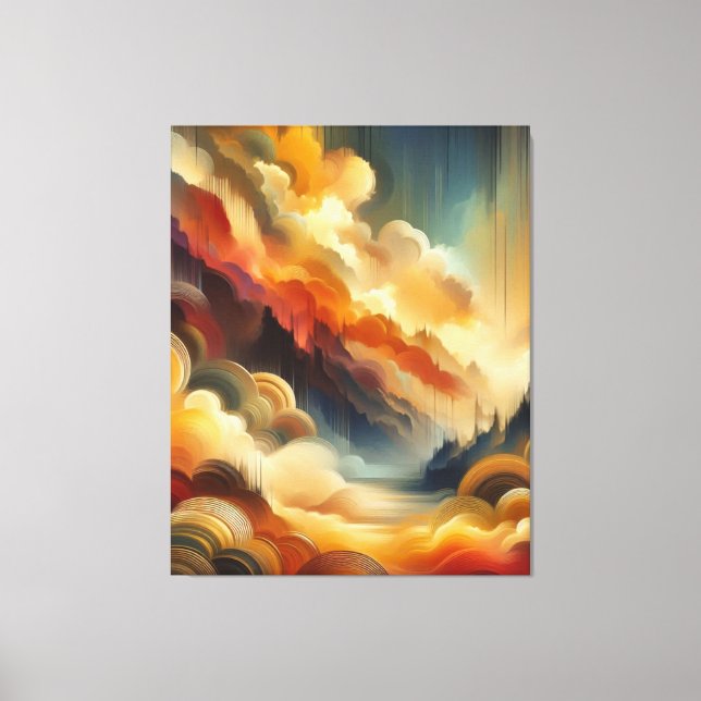 Impressão Em Tela Pincel de Abstrato Quente (Frente)