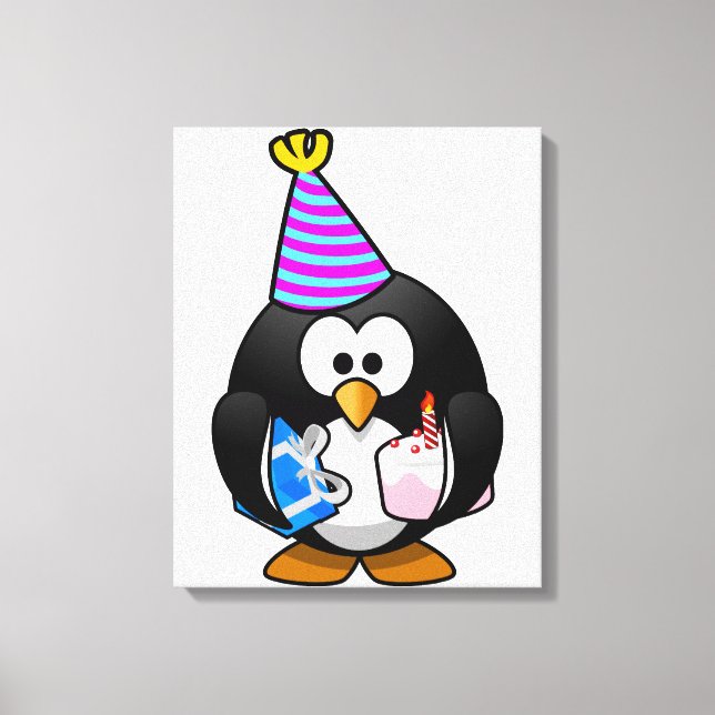 Impressão Em Tela Pinguim do Partido (Frente)