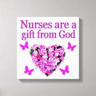 IMPRESSÃO EM TELA PINK FLORTIAN NURSE DESIGN