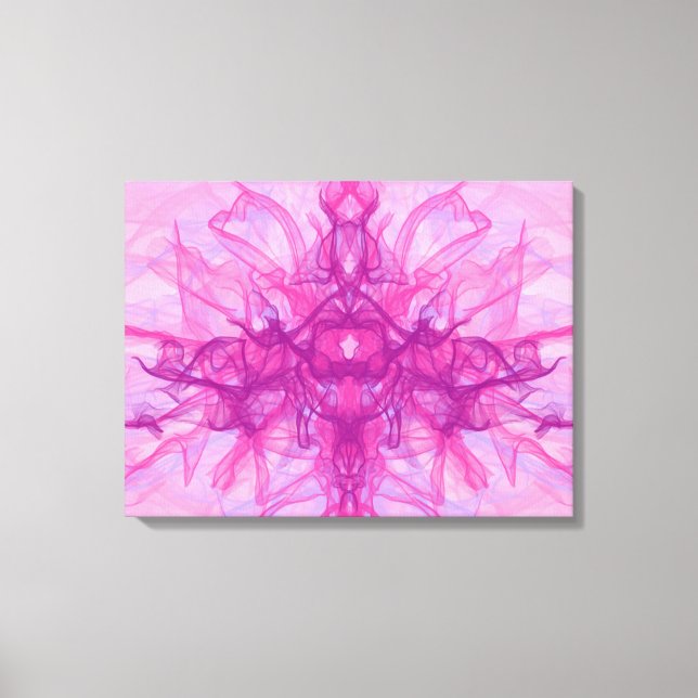 Impressão Em Tela PINK SMOKE - Arte Fractal Moderna e abstrato - (Frente)