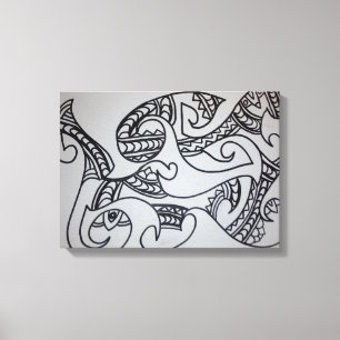 Impressão Em Tela Pinte Você Mesmo Motivo Maori