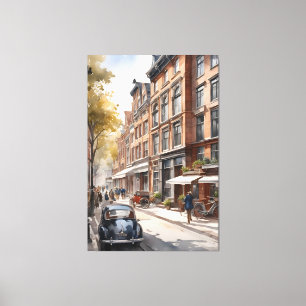 Impressão Em Tela Pintor aquoso de Amsterdã