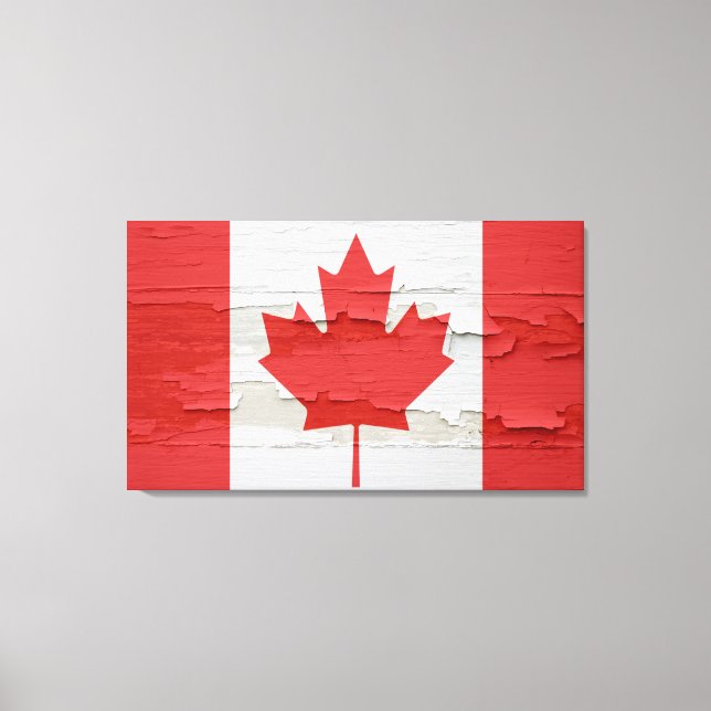 Impressão Em Tela Pintor de Bandeira do Canadá (Frente)