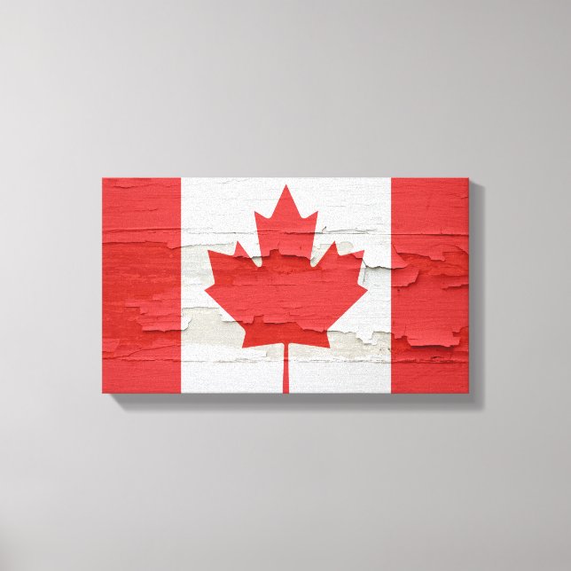 Impressão Em Tela Pintor de Bandeira do Canadá (Frente)