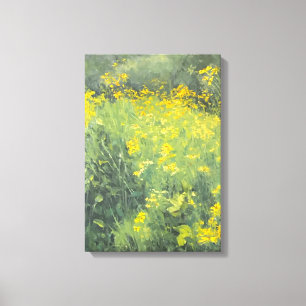 Impressão Em Tela Pintor Original de Flor Amarelo
