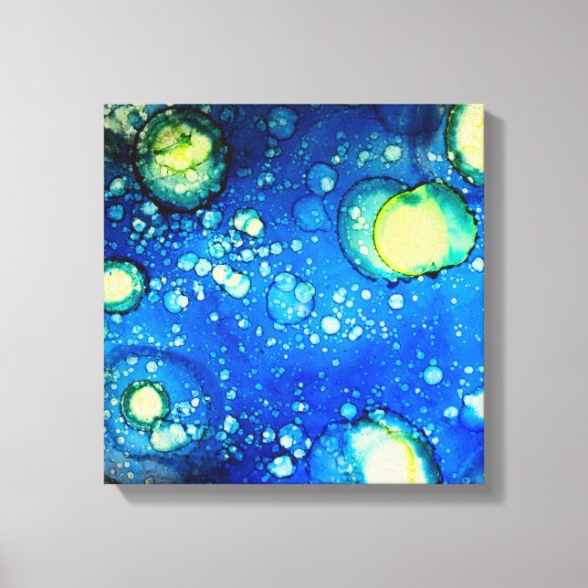 Impressão Em Tela Pintura a álcool a céu estrelado (Frente)
