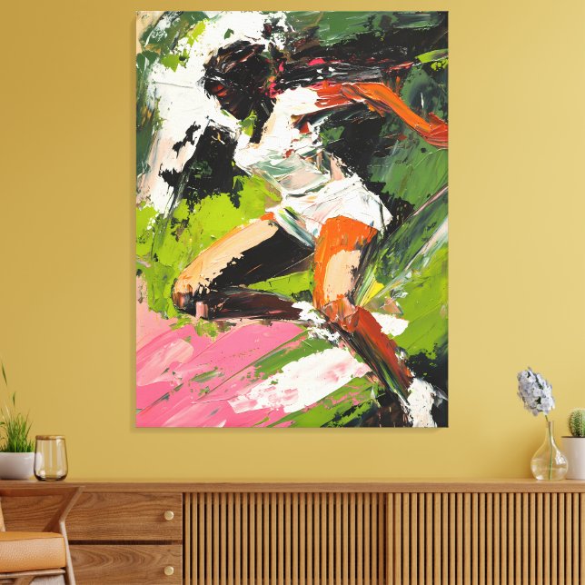 Impressão Em Tela Pintura a óleo de abstrato em movimento (Insitu(Sala de estar))