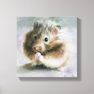 Impressão Em Tela Pintura a óleo de hamster