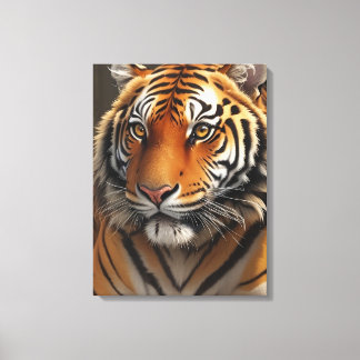 Impressão Em Tela Pintura a óleo de Tigre Maiestoso