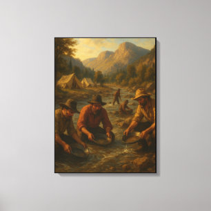 Impressão Em Tela Pintura a óleo que retrata a Dourada Rússia americ
