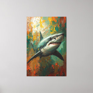 Impressão Em Tela Pintura A Óleo Vibrante De Retrato Artístico De Tu