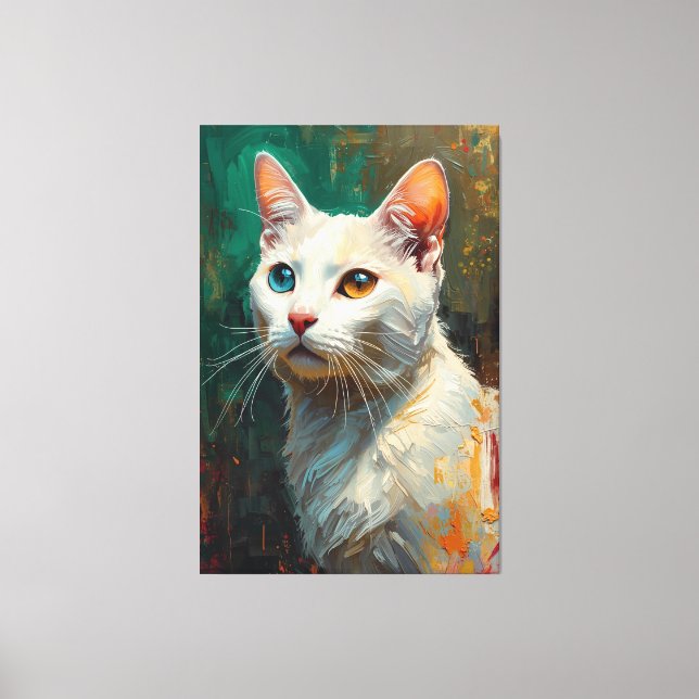 Impressão Em Tela Pintura a óleo vibrante em Retrato do Khao Manee (Frente)