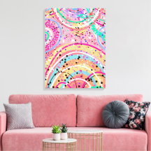 Pintura Abstrata: Arcos Pastel