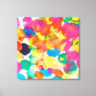 Impressão Em Tela Pintura abstrata colorida fofa
