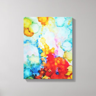 Impressão Em Tela Pintura Abstrata de Tinta a Álcool Emergência