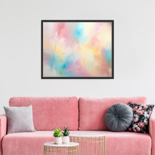 Impressão Em Tela Pintura Abstrata Sonho Pastel