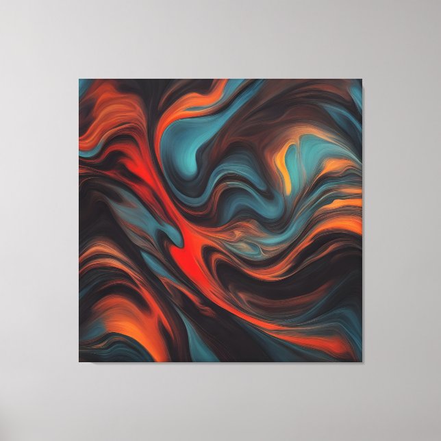 Impressão Em Tela pintura abstrato (Frente)