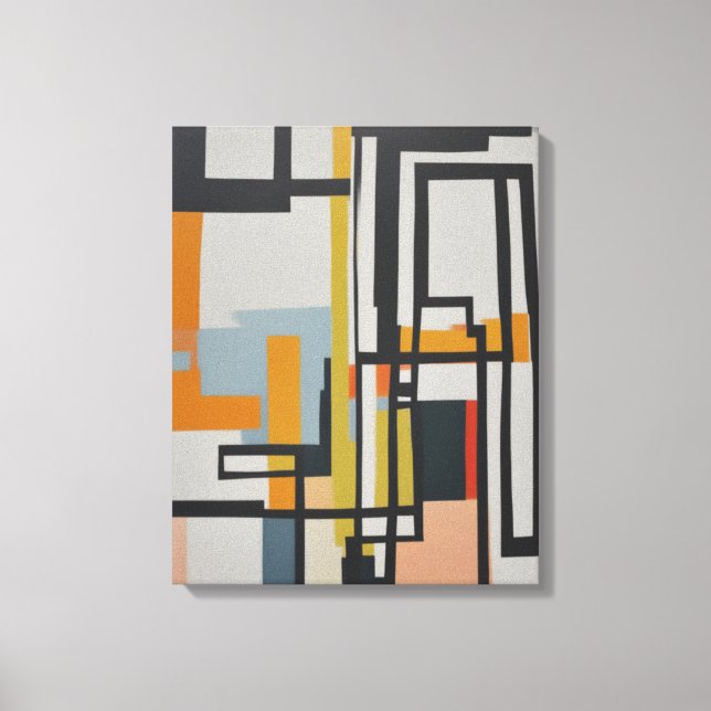 Impressão Em Tela pintura abstrato (Frente)