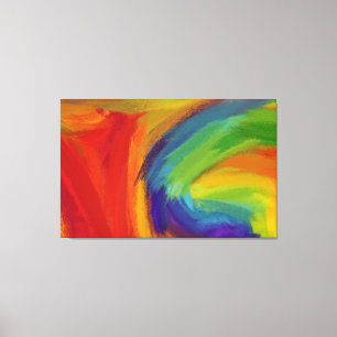 Impressão Em Tela Pintura Abstrato Colorida Retroativa 16