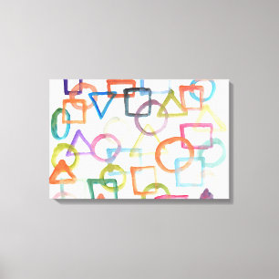 Impressão Em Tela pintura abstrato de aquarela