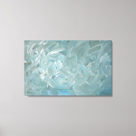 Impressão Em Tela Pintura Abstrato de Tom Azul