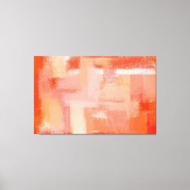 Impressão Em Tela pintura abstrato | Laranja retrô (Frente)