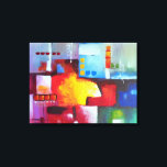 Impressão Em Tela Pintura Abstrato verde-roxa-amarelo-vermelho<br><div class="desc">Tela de pintura acrílica verde-roxa azul-amarelo-Abstrato vermelho moderno,  impressa.</div>