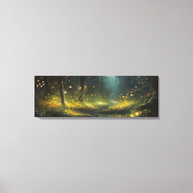 Impressão Em Tela Pintura acrílica de Firefly acende um místico (Frente)