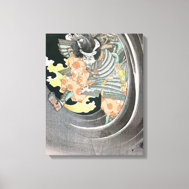 Impressão Em Tela Pintura antiga de Samurai (Frente)