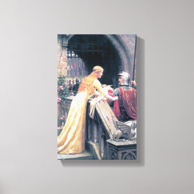 Impressão Em Tela Pintura antiquada de cavalaria medieval (Frente)