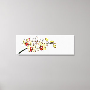 Impressão Em Tela pintura aquosa orquídea amarelo florins congelados