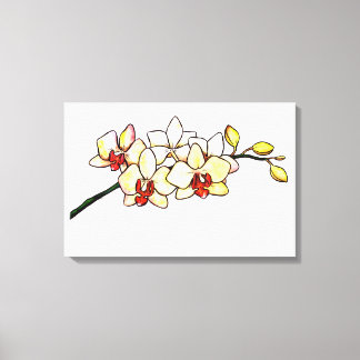 Impressão Em Tela pintura aquosa orquídea amarelo florins congelados