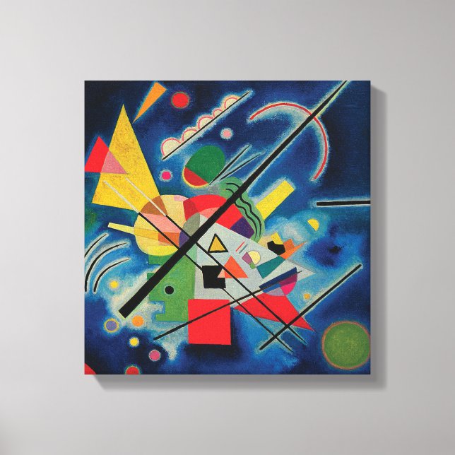 Impressão Em Tela Pintura azul de Wassily Kandinsky (Frente)