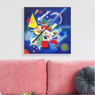 Impressão Em Tela Pintura Azul Wassily Kandinsky