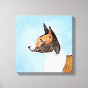 Impressão Em Tela Pintura Basenji - Arte Original Custa