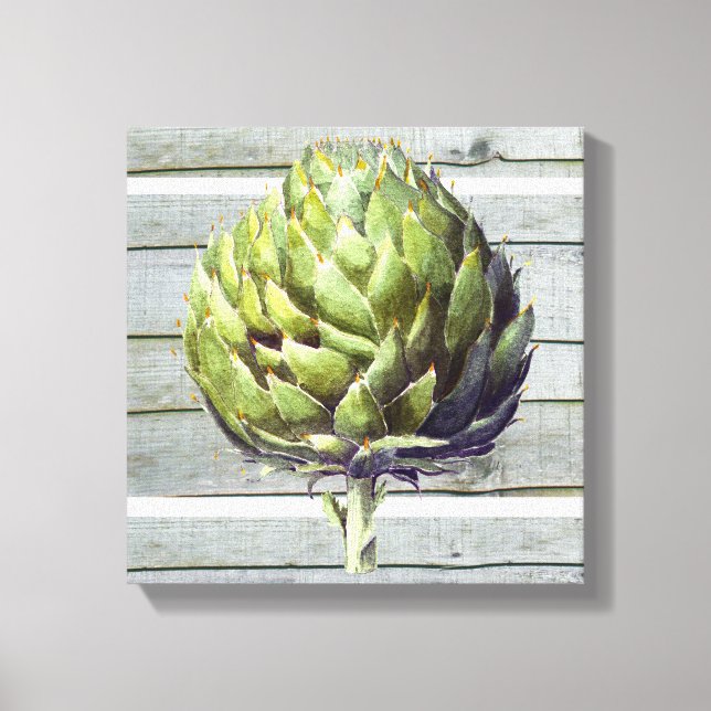 Impressão Em Tela Pintura botânica de Artichoke (Frente)