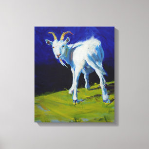 Impressão Em Tela Pintura branca da cabra
