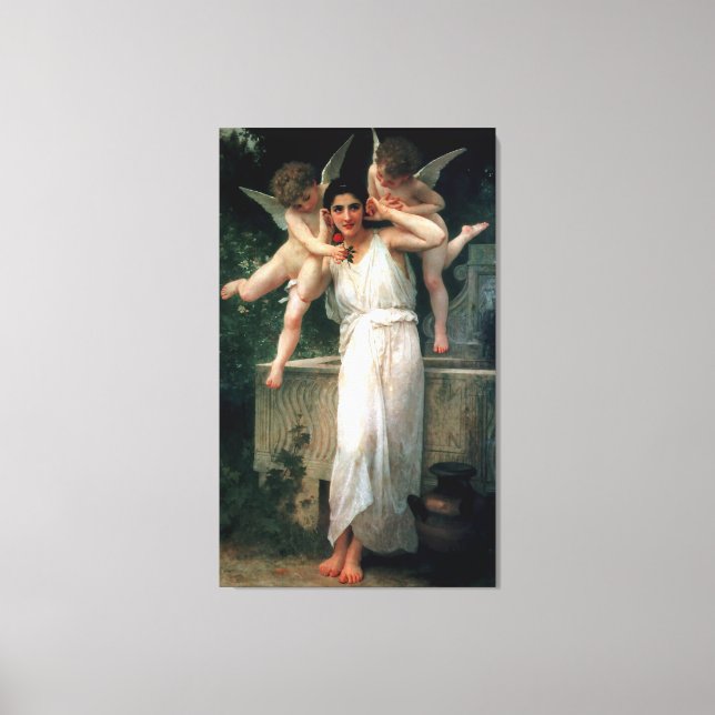Impressão Em Tela Pintura clássica de Bouguereau em 1893 - Juventude (Frente)