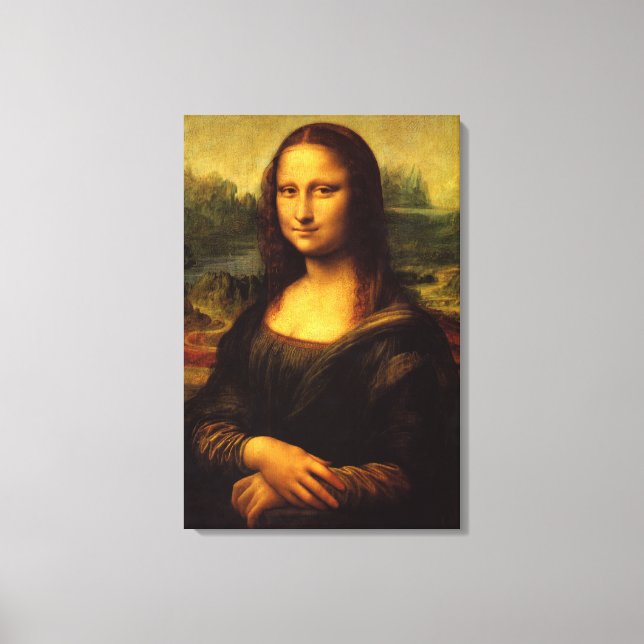 Impressão Em Tela Pintura Clássica de Masterícula Mona Lisa (Frente)