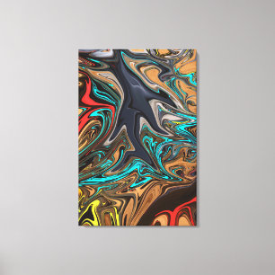Impressão Em Tela Pintura Colorida de Abstrato Melhor obra de arte