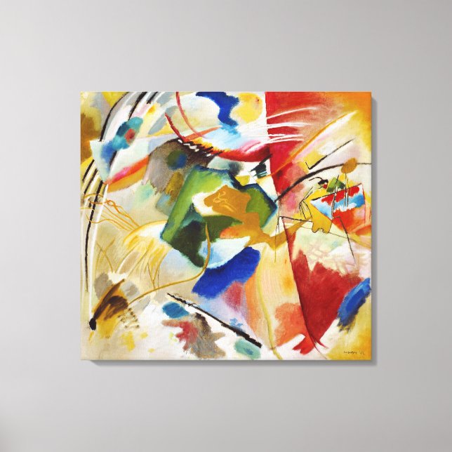 Impressão Em Tela Pintura com o Green Center Wassily Kandinsky (Frente)