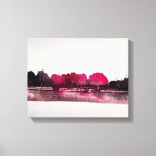 Impressão Em Tela Pintura da aguarela de uma paisagem colorida