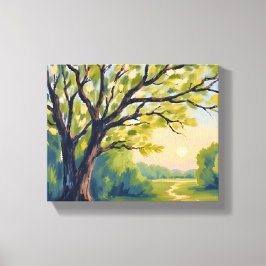 Impressão Em Tela Pintura da Paisagem Italiana da Figueira-do-Infern